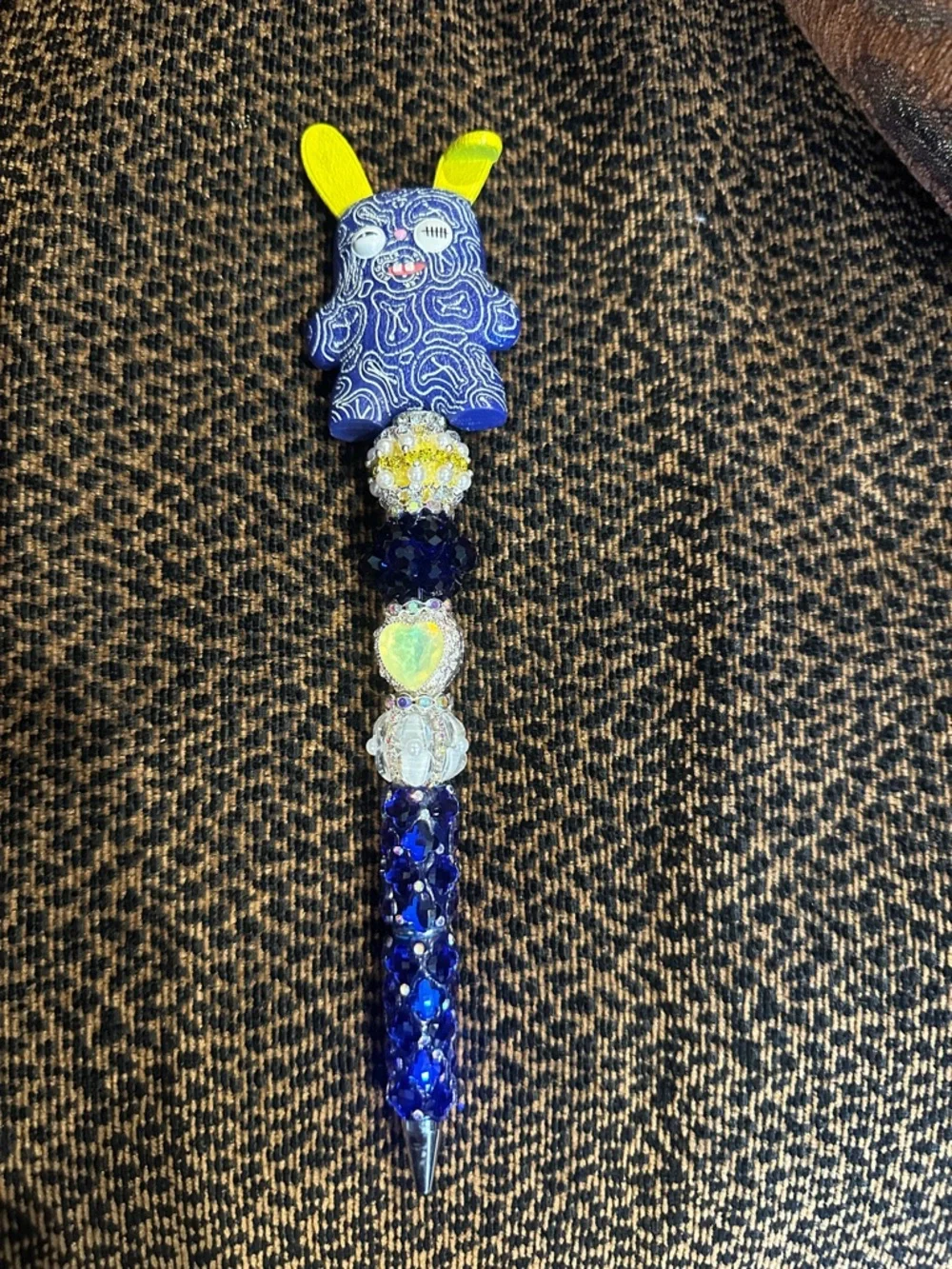 Funky and Fun Hand Crafted Pen with an Authentic Fuggler as the Focal